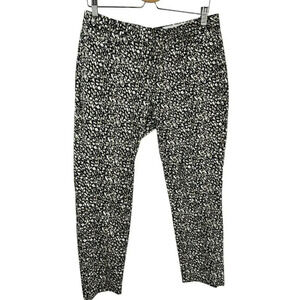 Banana Republic Factory Pants, Size 8, Sloan Curvy Fit, Animal Print, Tan, Black
